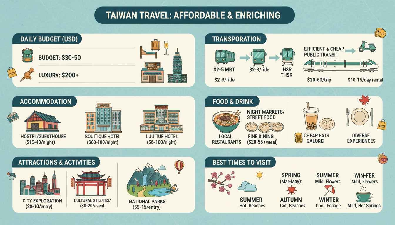 is taiwan an expensive place to visit